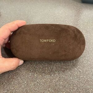 Tom Ford Rich Brown Suede Eyewear Case
